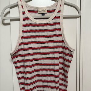 Universal Thread Striped Tee in Red, Navy, White
